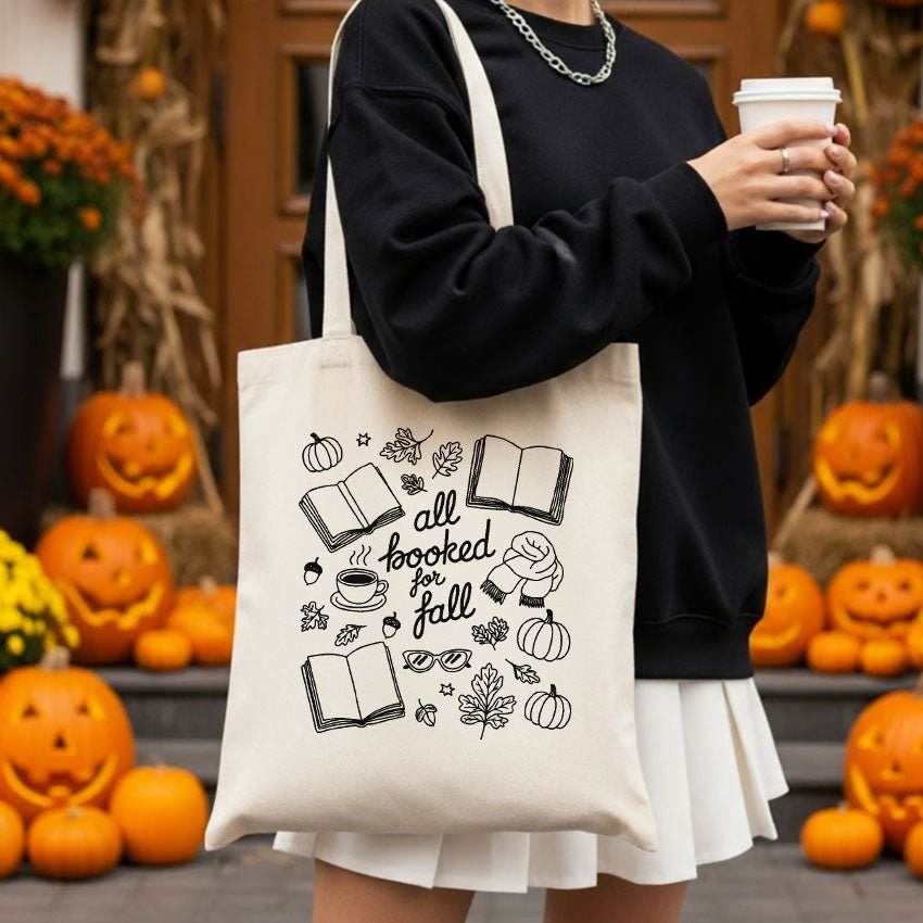 All Booked for Fall Canvas Tote Bag - Starry Skies Austin