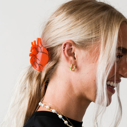 Anatomical Heart Hair Claw - Starry Skies Austin