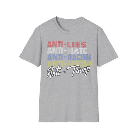 Anti - Trump Statement Softstyle Tee - Starry Skies Austin