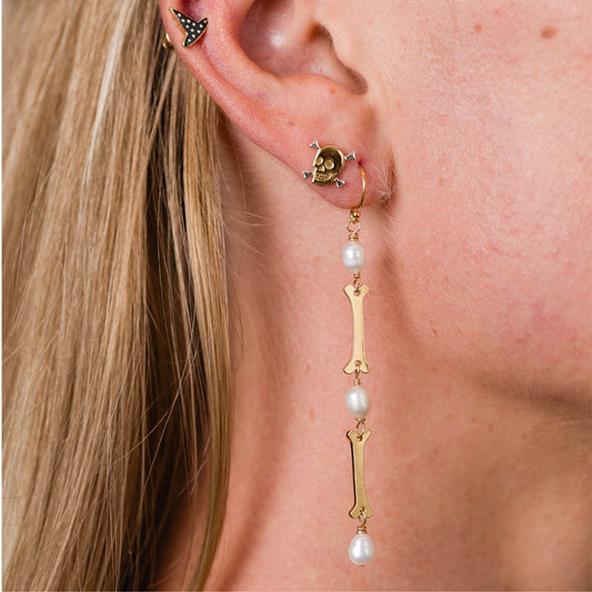 Bad to the Bone Earrings - Starry Skies Austin