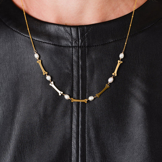 Bad to the Bone Necklace - Starry Skies Austin