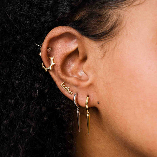 Badass Script Studs - Starry Skies Austin