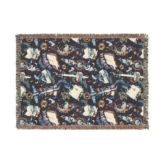 Book Dragon Woven Blanket - Starry Skies Austin