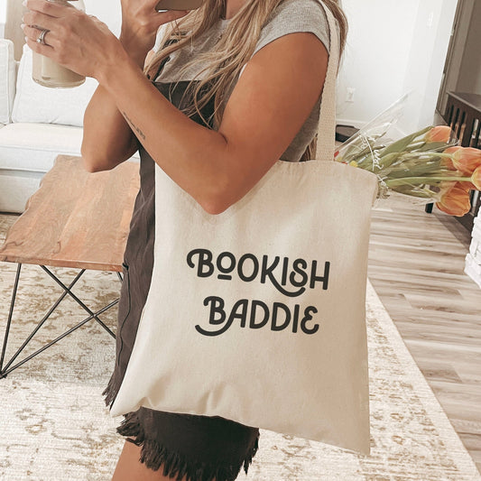 Bookish Baddie Canvas Tote Bag - Starry Skies Austin