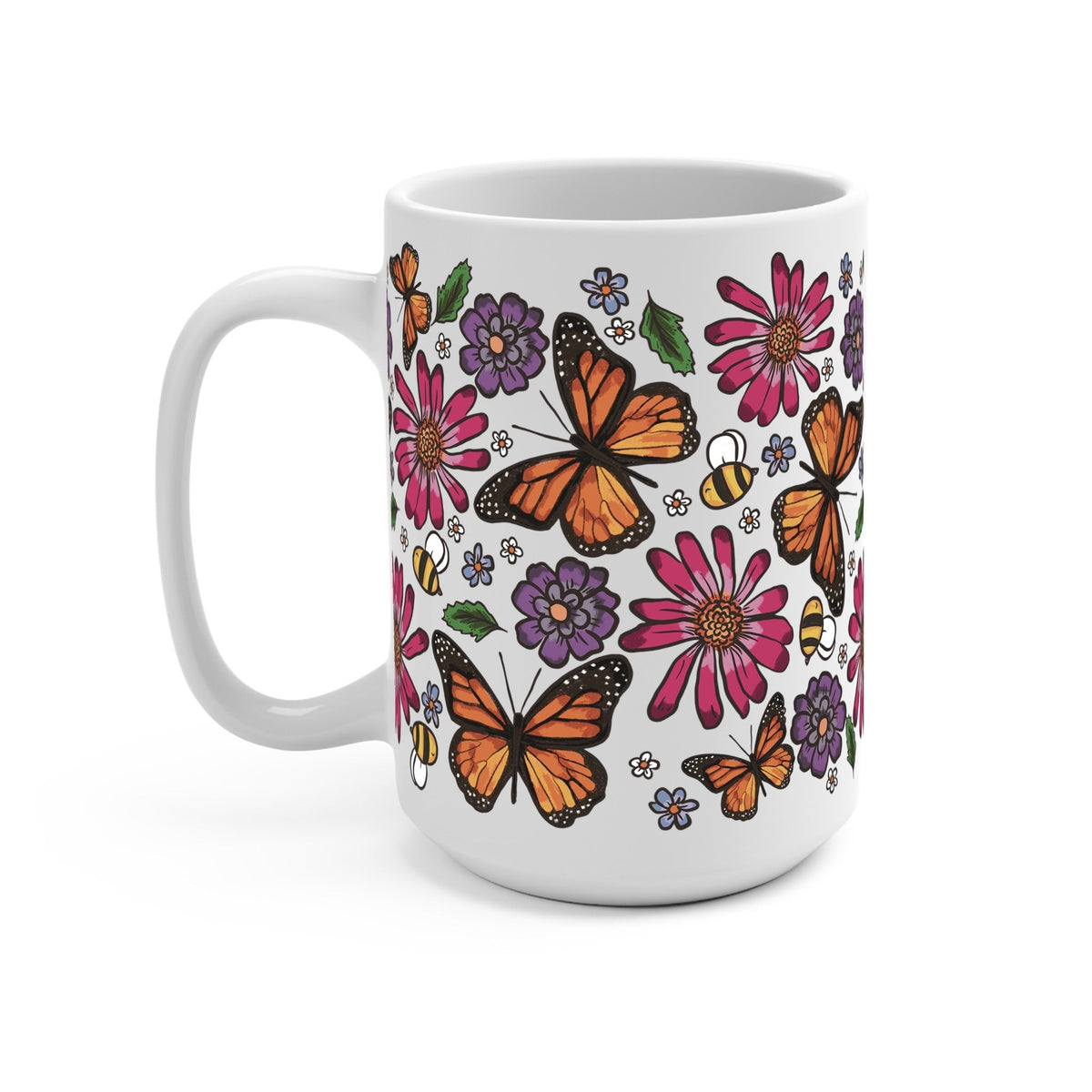 Butterfly Garden Glass Cup, Mug & Tumbler with Lid and Straw - Starry Skies Austin