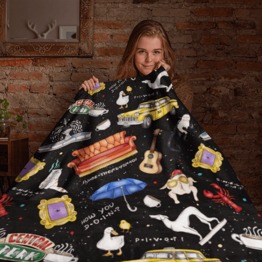 Cozy Friends Velveteen Plush Blanket - Starry Skies Austin