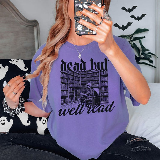 Dead But Well Read Heavyweight Comfort Colors Shirt - Starry Skies Austin