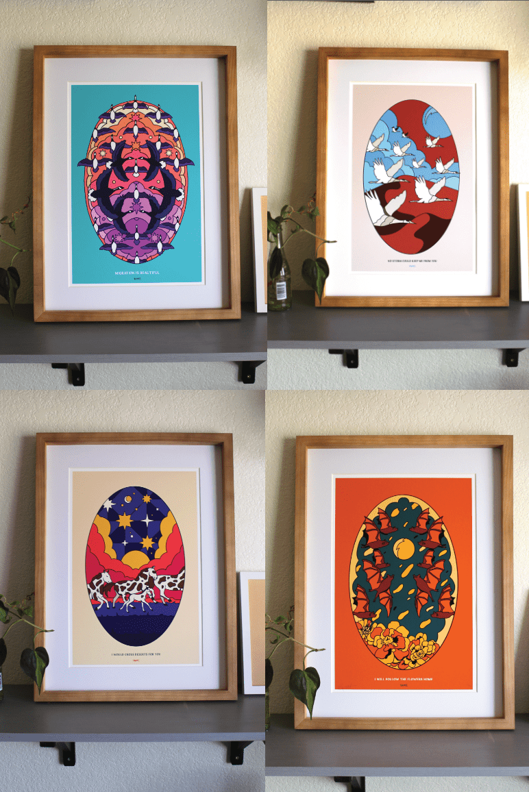 Desert Horses - Limited Edition Art Print - Starry Skies Austin