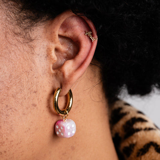 Dice Drop Earrings - Starry Skies Austin