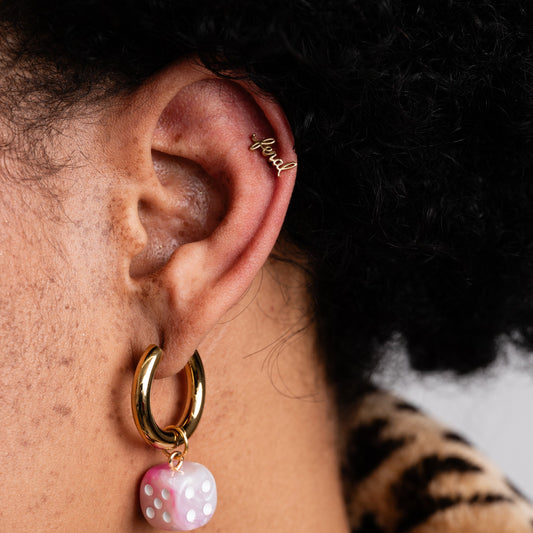 Feral Script Studs - Starry Skies Austin