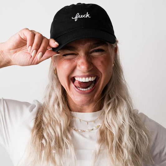 Fuck Script Baseball Hat - Starry Skies Austin
