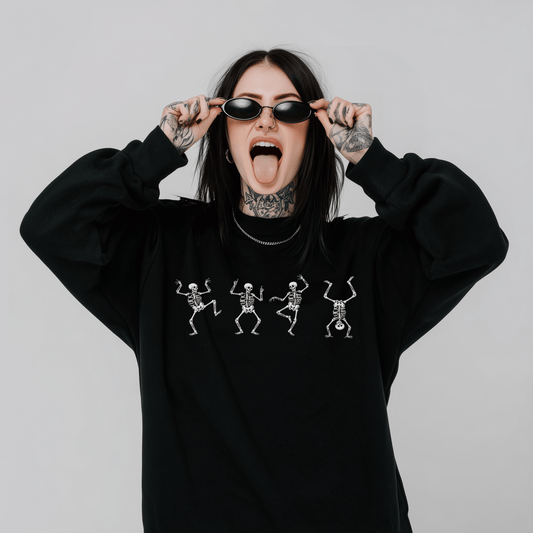 Fuck Trump Dancing Skeleton Sweatshirt - Starry Skies Austin