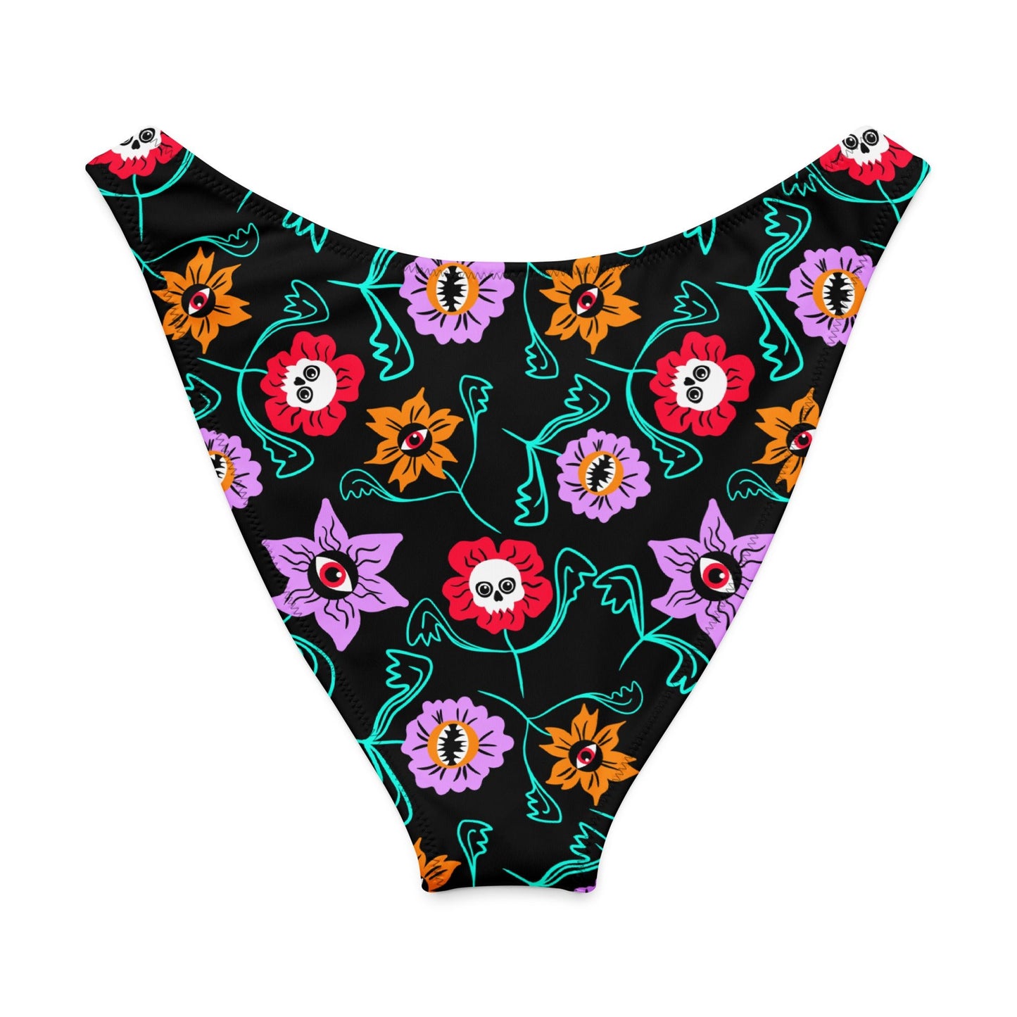 Gothic Floral V - cut Bikini Bottom - Starry Skies Austin
