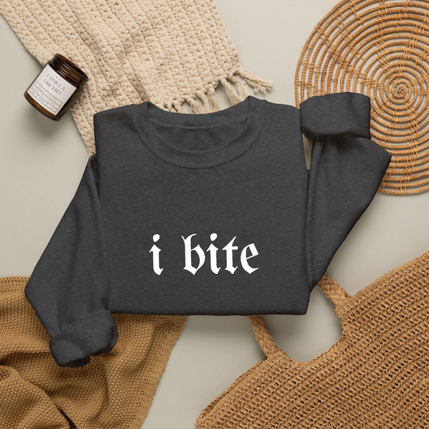 Gothic Sarcastic I Bite Sweatshirt - Starry Skies Austin