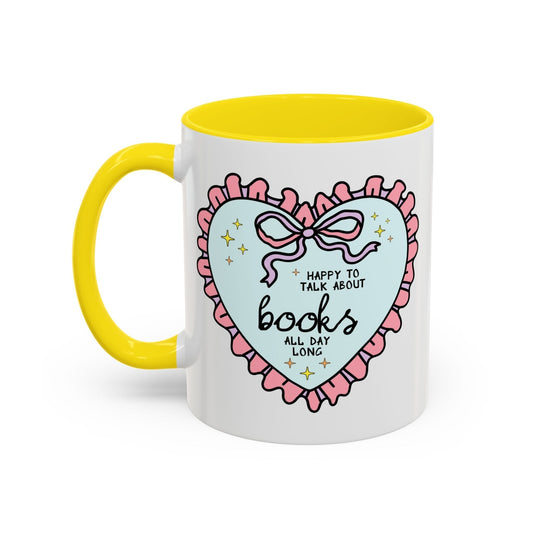 Happy to Talk About Books All Day Long Coffee Mug - Starry Skies Austin