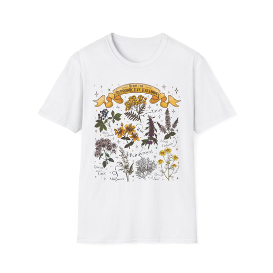 Herbs for Reproductive Freedom Softstyle Tee - Starry Skies Austin