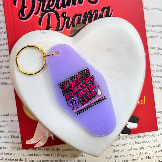 Hopeless Romantic Book Club Retro Motel Keychain - Starry Skies Austin