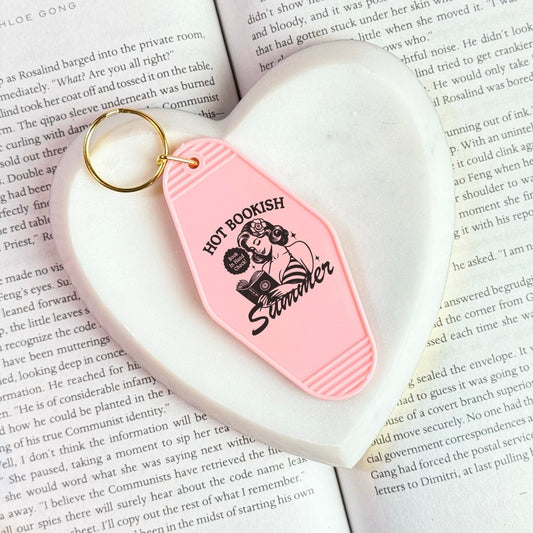 Hot Bookish Summer Retro Motel Keychain - Starry Skies Austin
