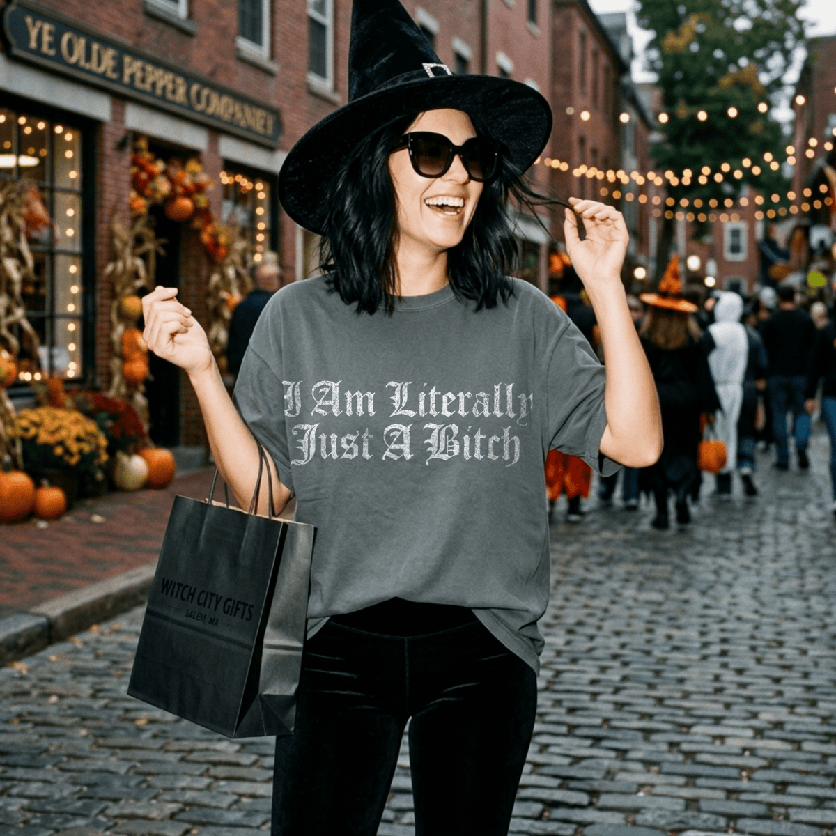 I Am Literally Just A (Girl) Tee - Starry Skies Austin