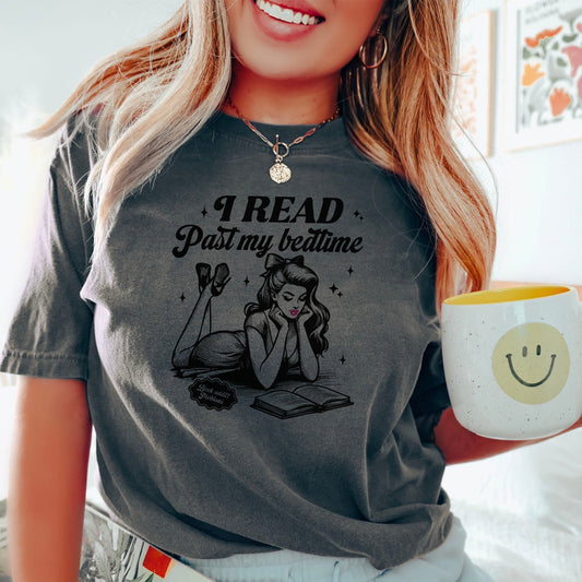 I Read Past My Bedtime Heavyweight Comfort Colors Shirt - Starry Skies Austin