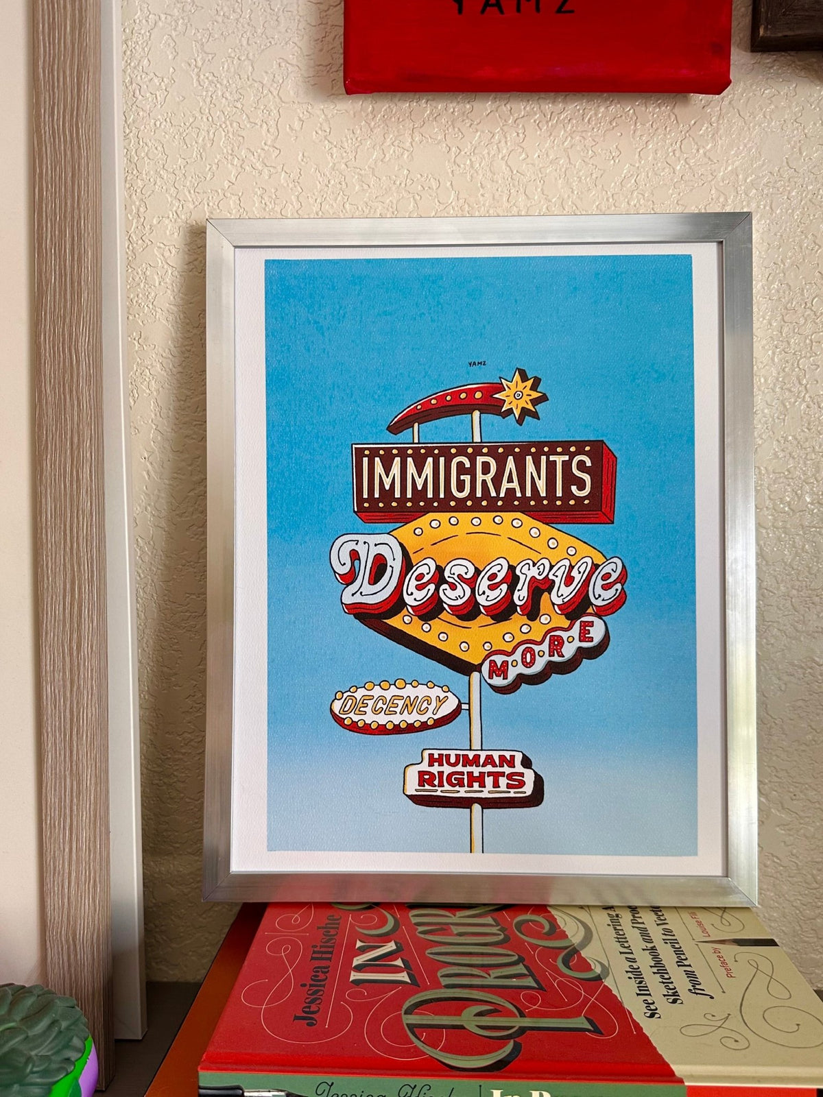 Immigrants deserve decency Art Print - Starry Skies Austin
