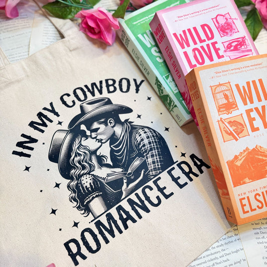 In My Cowboy Romance Era (Couple) Canvas Tote Bag - Starry Skies Austin