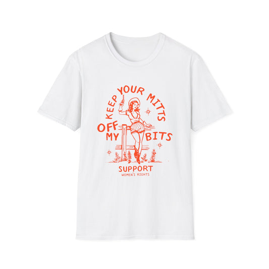Keep Your Mitts Off My Bits Feminist Softstyle Tee - Starry Skies Austin