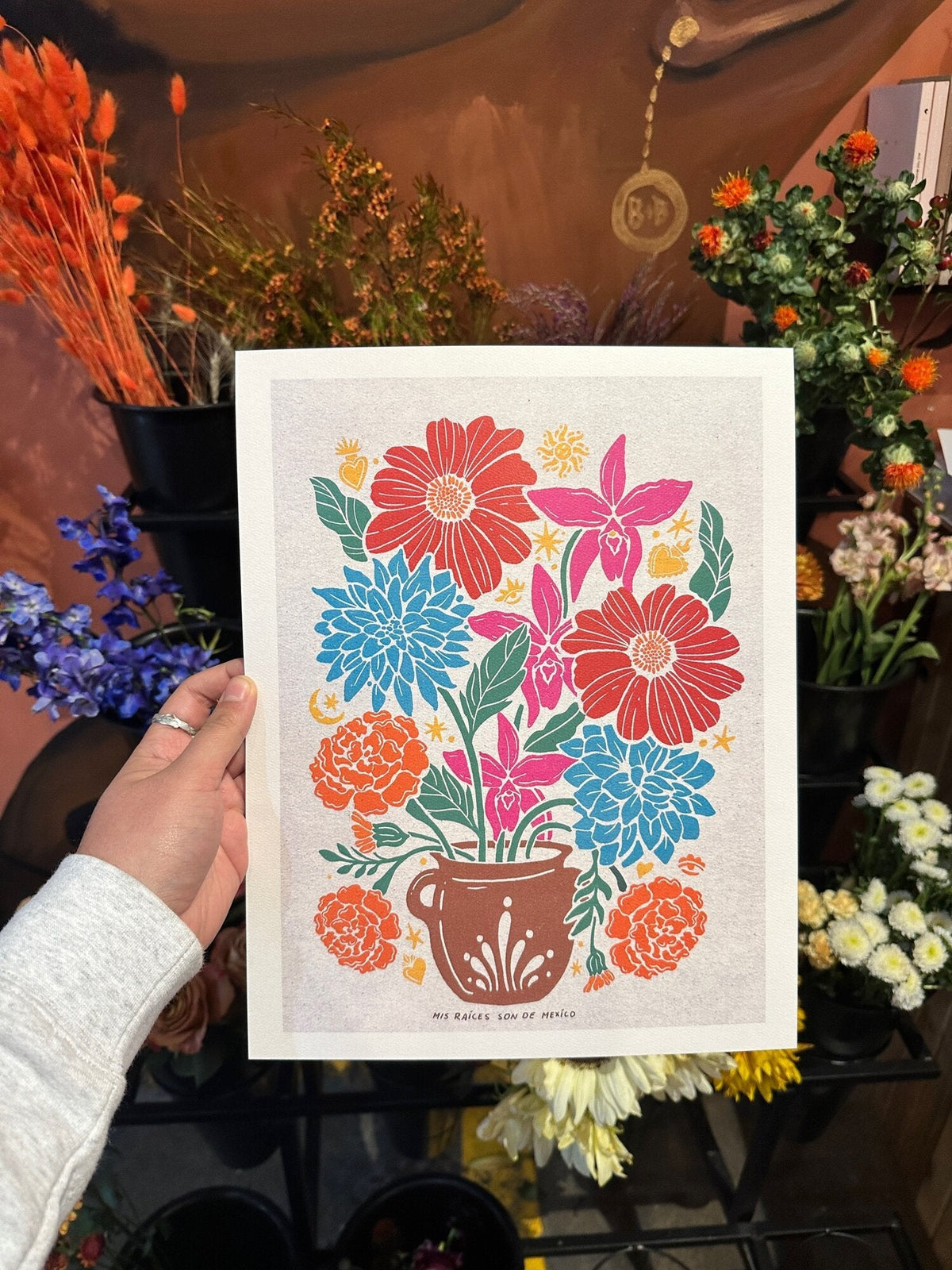 Las Flores De Mexico Print - Starry Skies Austin