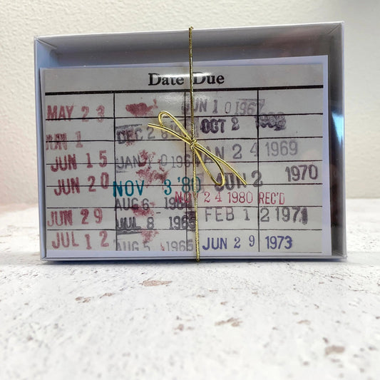 Library Book Due Date Blank Notecard Set - Starry Skies Austin