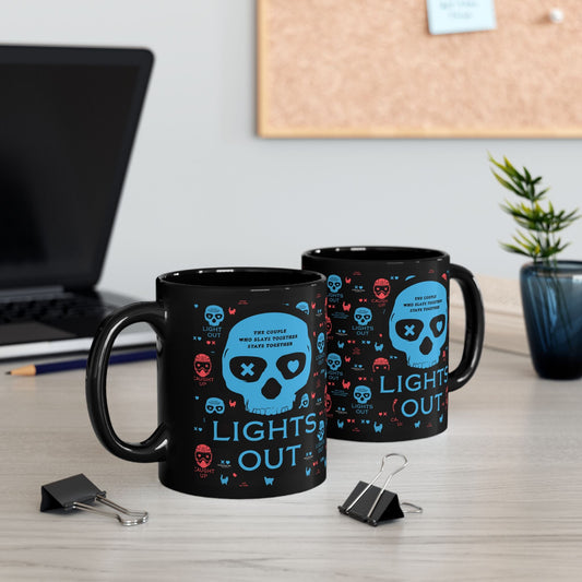Lights Out Dark Romance Black Mug - Starry Skies Austin
