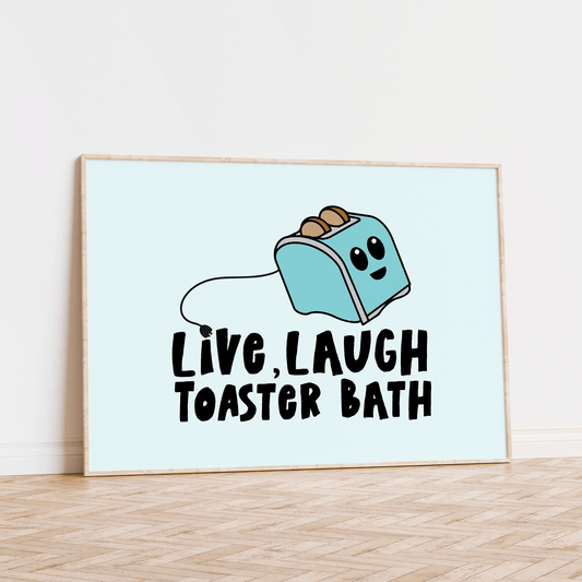 Live Laugh Toaster Bath Unframed Art Print - Starry Skies Austin