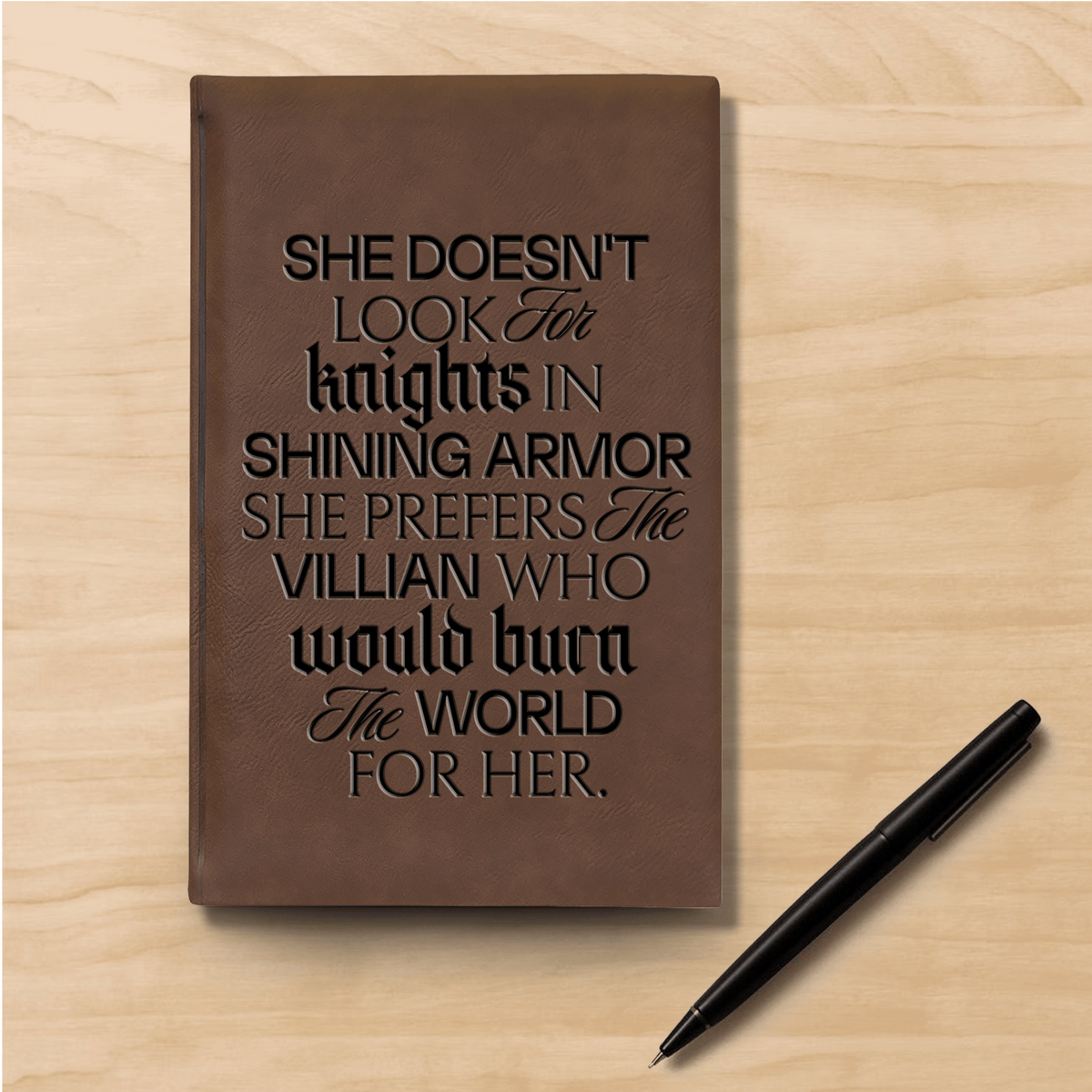 Morally Grey Lover Vegan Leather Journal - Starry Skies Austin
