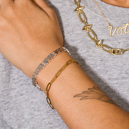 Paperclip Chain Bracelet - Starry Skies Austin