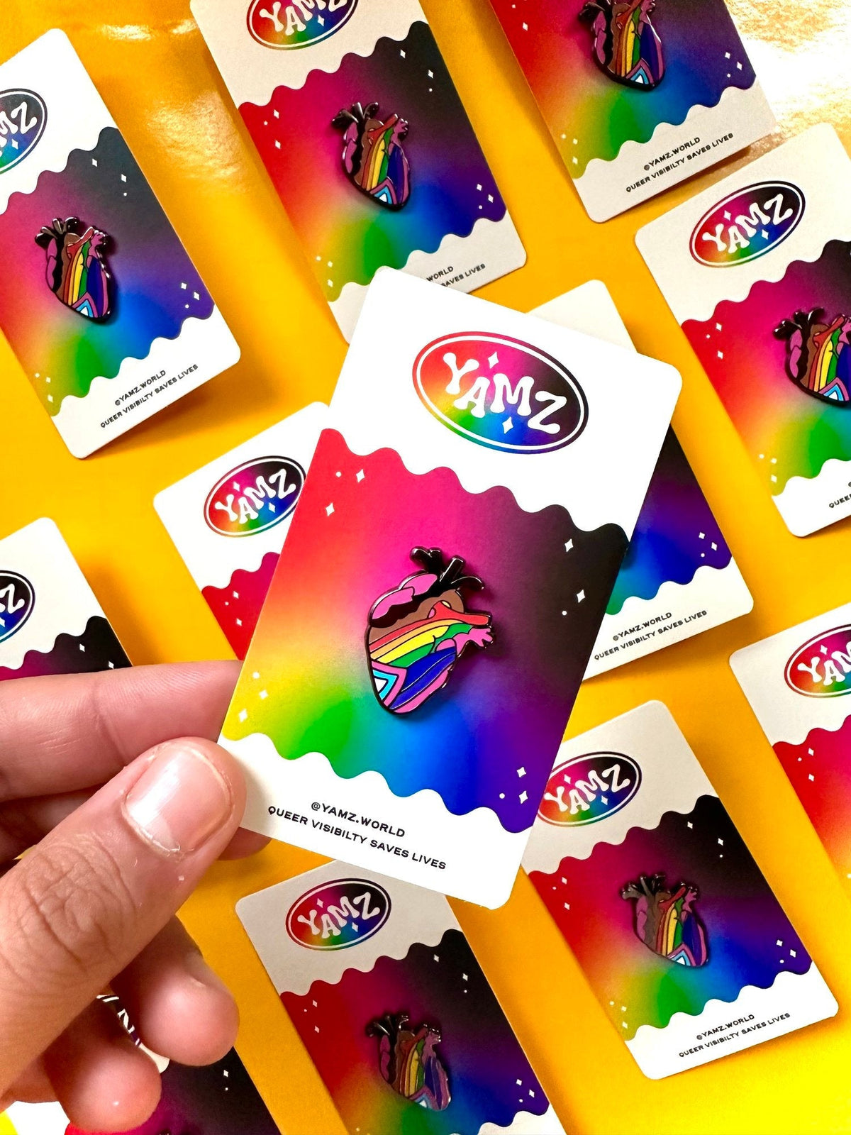 Queer Heart Pin - Starry Skies Austin