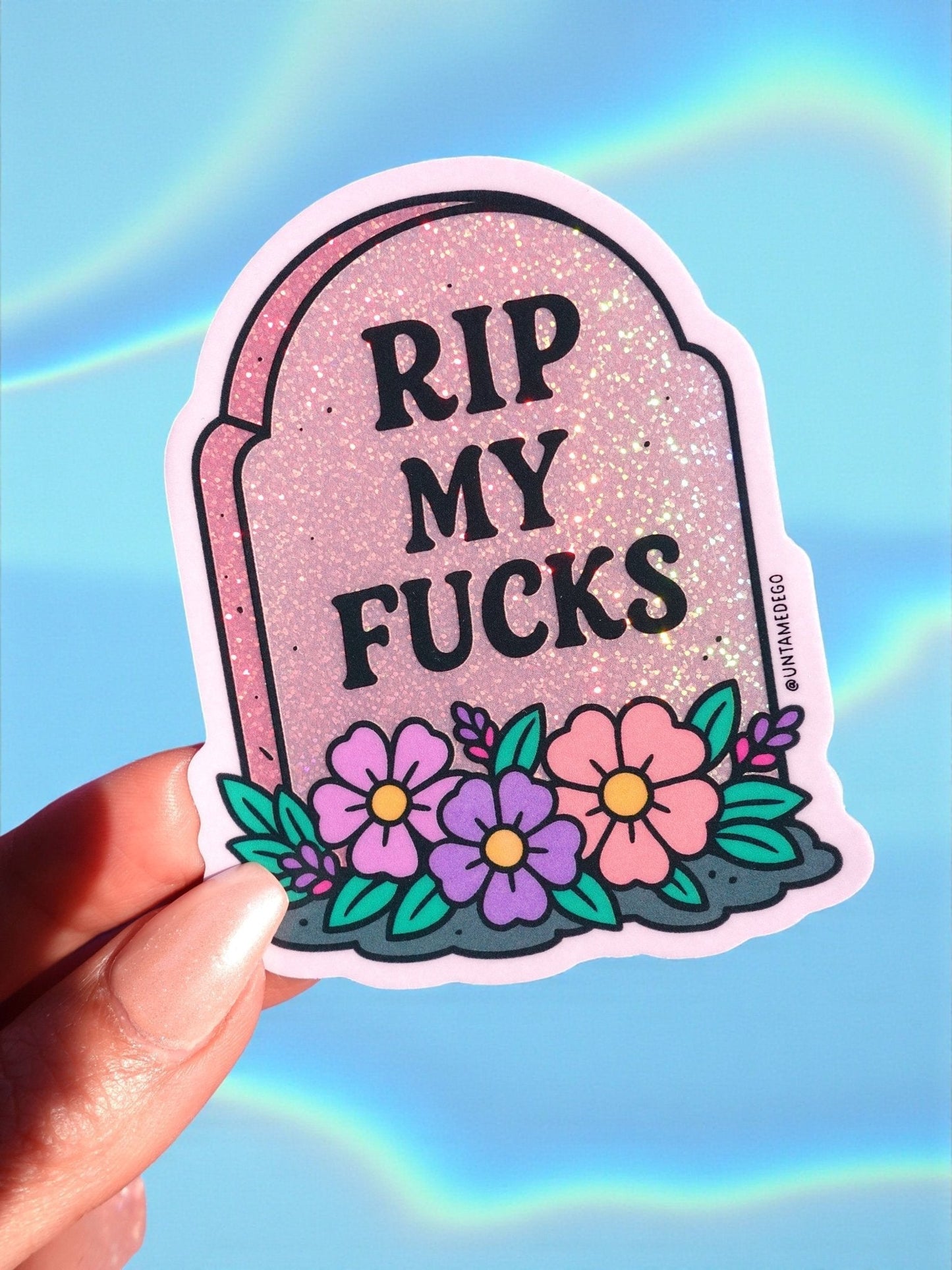 RIP My Fucks Sticker - Starry Skies Austin