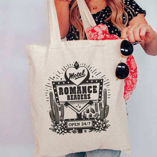 Romance Readers Motel Canvas Tote Bag - Starry Skies Austin