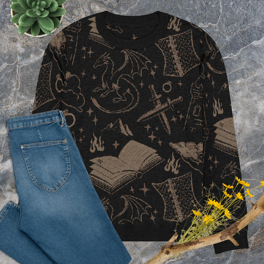 Romantasy Dark Crew - Neck Sweater - Starry Skies Austin