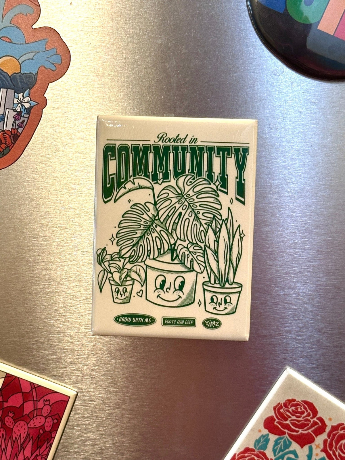 Rooted in Community Fridge Magnet - Starry Skies Austin