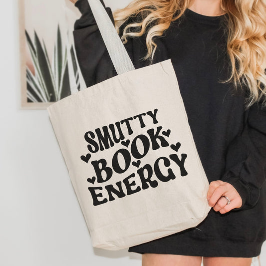 Smutty Book Energy Canvas Tote Bag Aesthetic Romance Reader Bag for Book Lovers and Spicy Romance Fans - Starry Skies Austin
