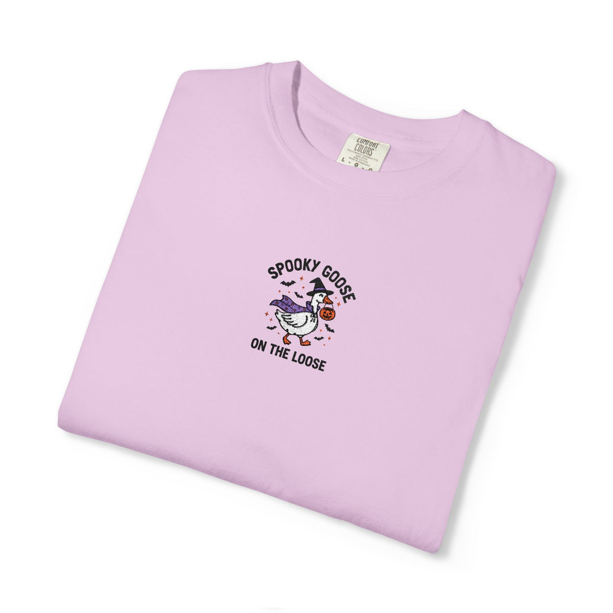 Spooky Goose Embroidered Halloween T-Shirt - Starry Skies Austin