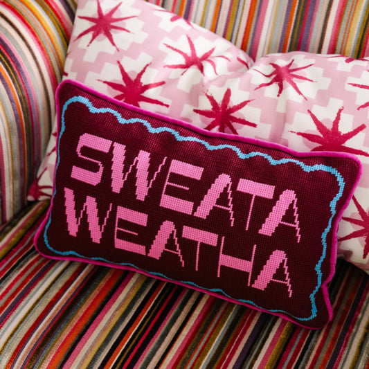 Sweata Weatha Needlepoint Pillow - Starry Skies Austin