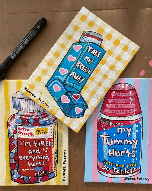 Take My Breath Away Inhaler ( Original Painting ) - Starry Skies Austin
