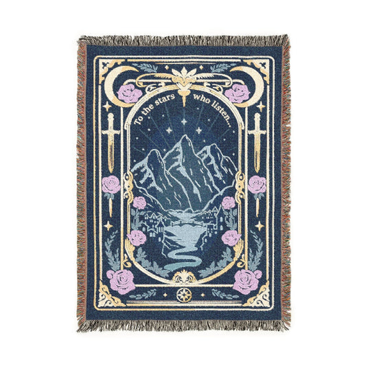 To The Stars Who Listen Woven Blanket - Starry Skies Austin