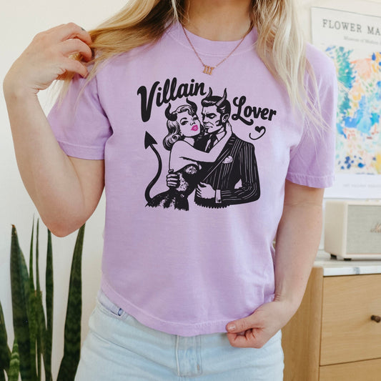 Villain Lover Premium Cropped Boxy Comfort Colors Shirt - Starry Skies Austin