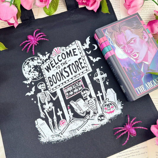 Welcome To the Bookstore Canvas Tote Bag - Starry Skies Austin