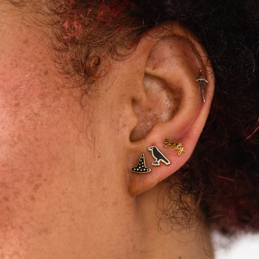 Witch Hat Studs - Starry Skies Austin