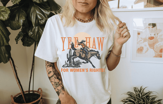 Yee Haw Women's Rights Softstyle Tee - Starry Skies Austin