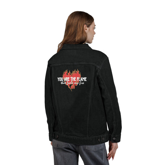 You Are the Flame Denim Jacket | Official Penn Cole Merchandise - Starry Skies Austin