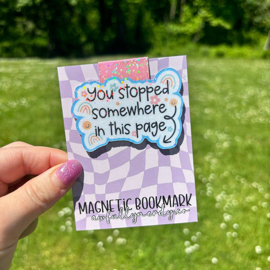 You Stopped Somewhere In This Page Magnetic Bookmark - Starry Skies Austin