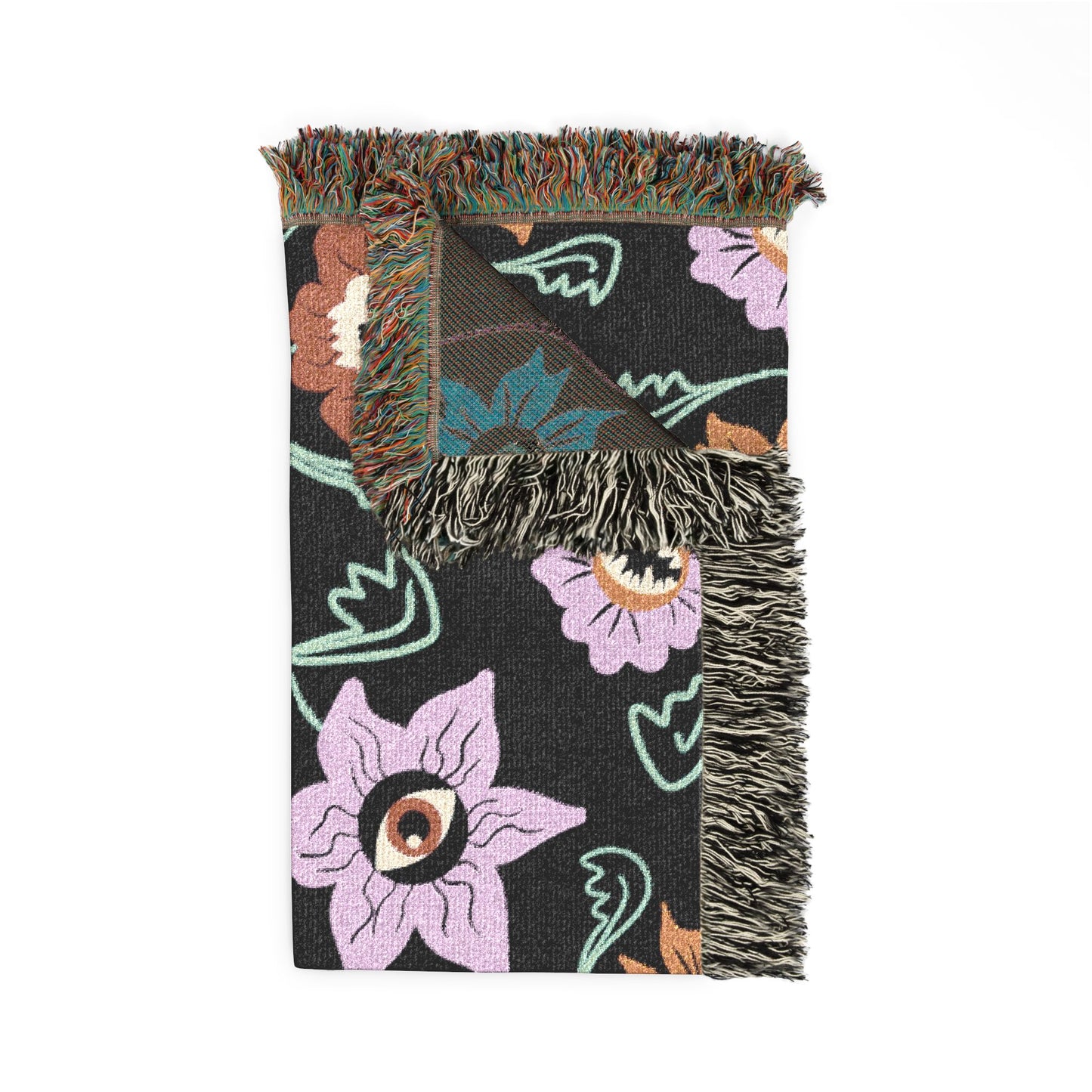 Gothic Floral Woven Blanket